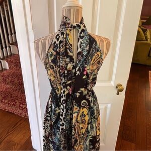 VENUS Vibrant Paisley halter maxi size 2   D19